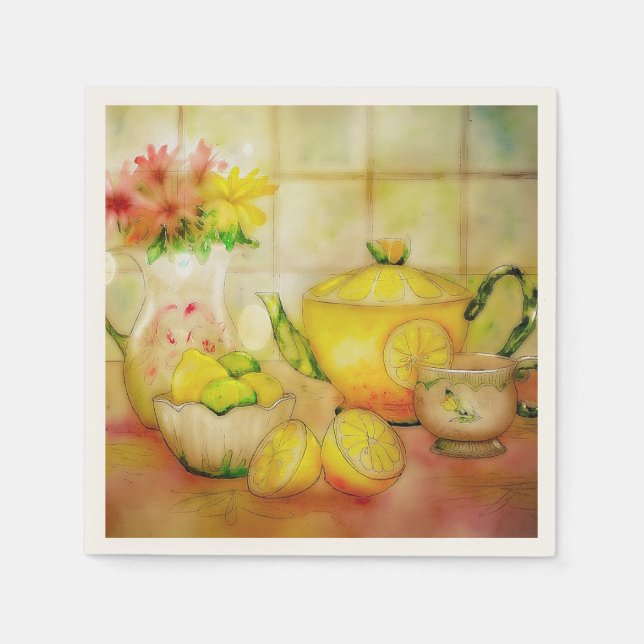 Tea with lemon  napkins (Front)