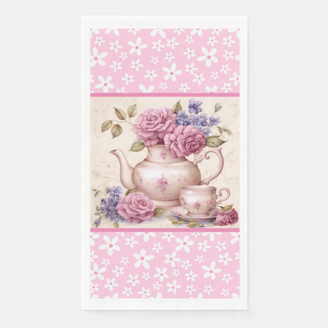 Tea With Me Paper Guest Towels (Front)