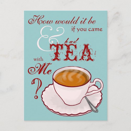 Tea with Me Postcard