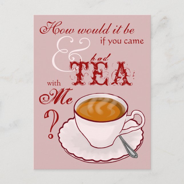 Tea with Me Postcard (Front)