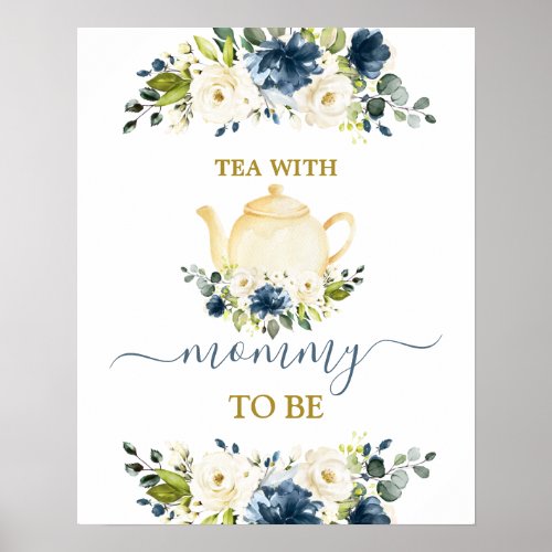 Tea With Mommy To Be Shower boy sign