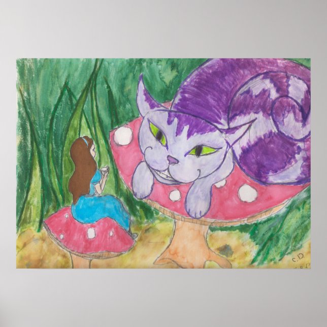 Tea with the Cheshire cat Poster (Front)