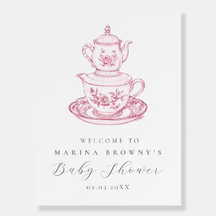Tea with The Mom Baby Shower Welcome Sign