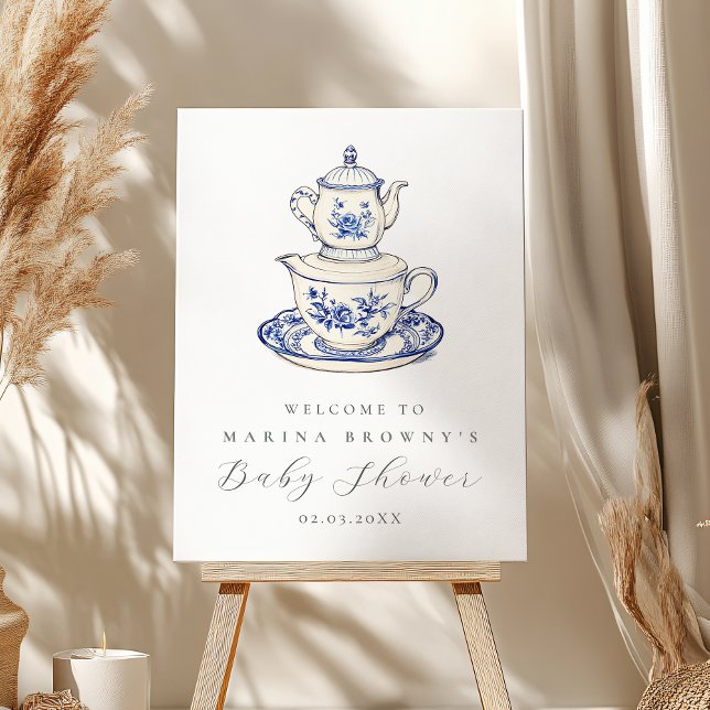 Tea with The Mom Baby Shower Welcome Sign (Creator Uploaded)