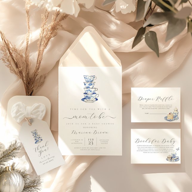Tea with the mom to be baby shower invitation (Creator Uploaded)
