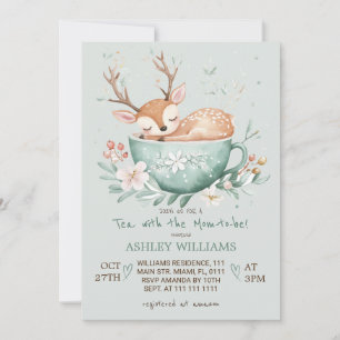 Tea With the Mom-to-be Baby Shower Invitation