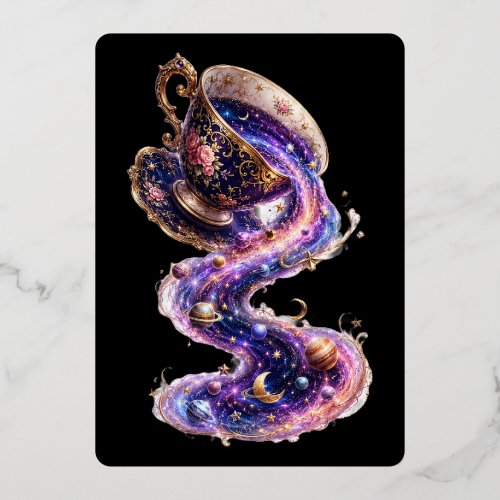 Tea with the Universe Foil Invitation