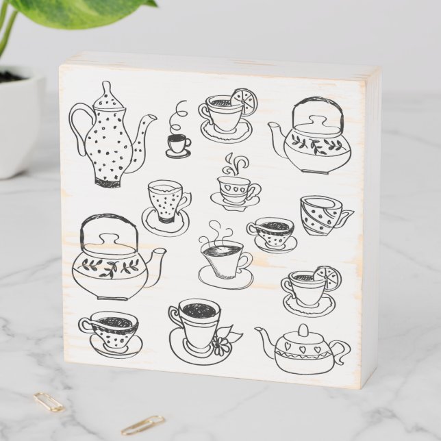 Tea Wooden Box Sign (In Situ Horizontal)