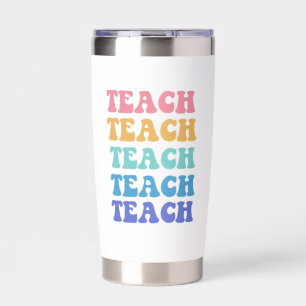 TEACH 20 oz Insulated Water Bottle Stainless Steel Tumbler