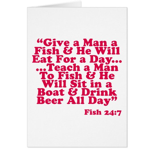 Teach a Man To Fish Card