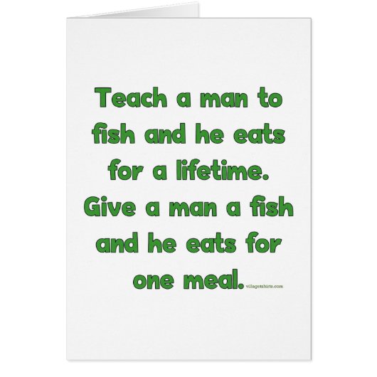 Teach A Man To Fish Cards (Front)