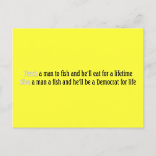 Teach a man to fish postcard