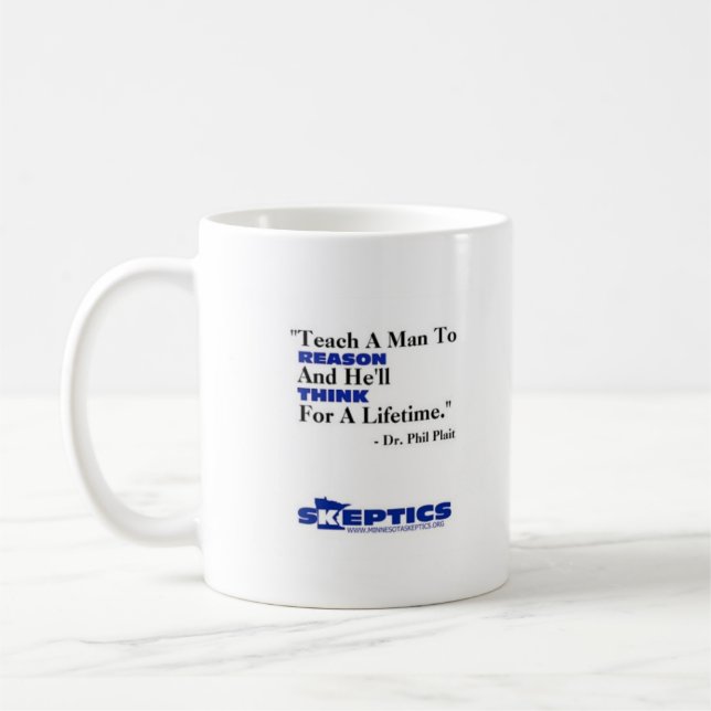 Teach a man to reason... coffee mug (Left)