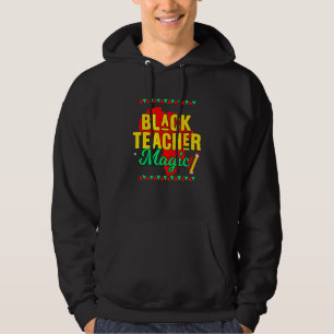 Teach Black History Month Kids Black Teacher Afric Hoodie