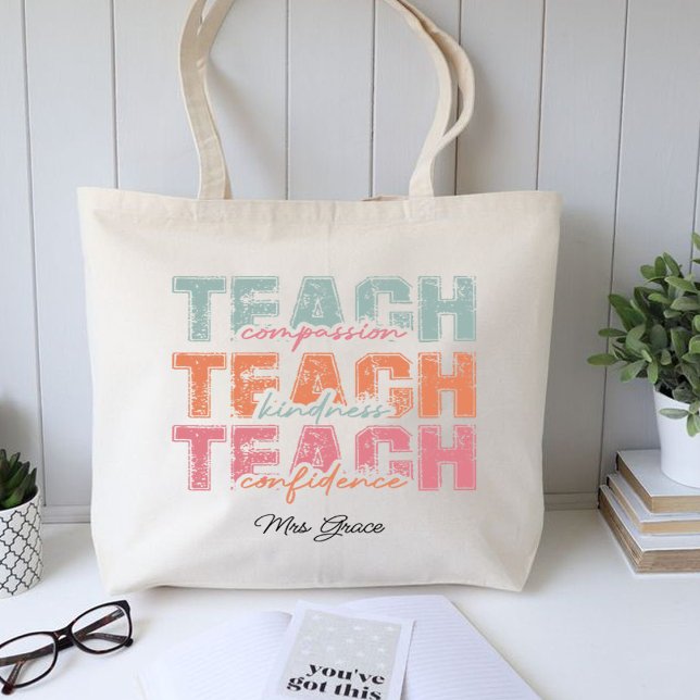 Teach Compassion Kindness ,Personalized teacher  Tote Bag (Teach Compassion Kindness ,Personalized teacher  Tote Bag )