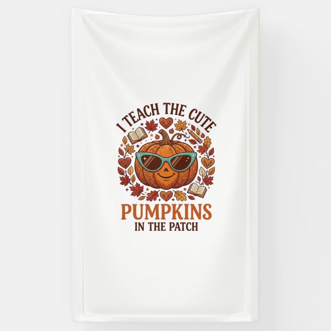 Teach Cute Pumpkins Patch Halloween Sunglasses_1 Banner (Vertical)