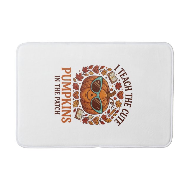 Teach Cute Pumpkins Patch Halloween Sunglasses_1 Bath Mat (Front)