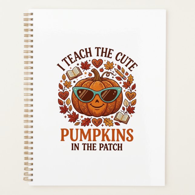 Teach Cute Pumpkins Patch Halloween Sunglasses_1 Planner (Front)