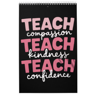 Teach Cute Teacher Life Education Inspirational Calendar