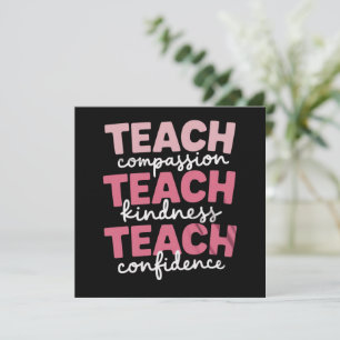 Teach Cute Teacher Life Education Inspirational  Invitation