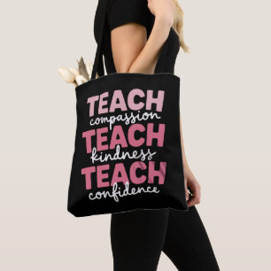 Teach Cute Teacher Life Education Inspirational  Tote Bag
