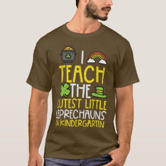 Teach Cutest Leprechaun Kindergarten St Patricks D T-Shirt