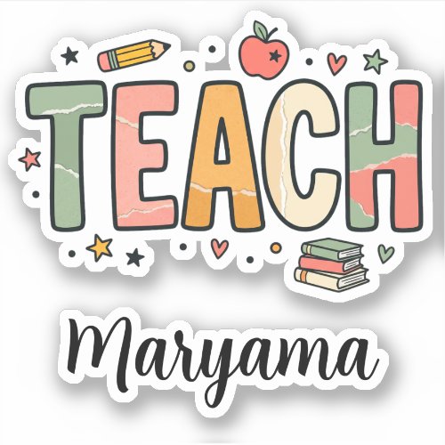 Teach Design for Teachers and Students | Unique Sticker
