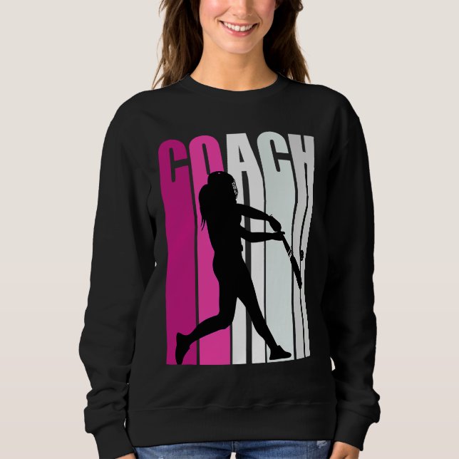 Teach Female Baseballteacher Master Coach Softball Sweatshirt (Front)