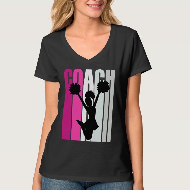 Teach Female Cheerleading Teacher Master Coach Che T-Shirt (Front)