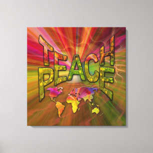 Teach for Peace Globally Canvas Print