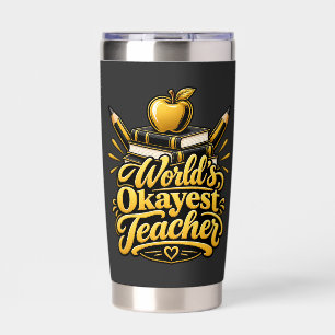Teach Inspire Repeat Funny Teacher Gift Insulated Tumbler