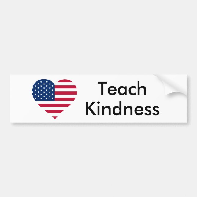 Teach Kindness United States Bumper Sticker (Front)