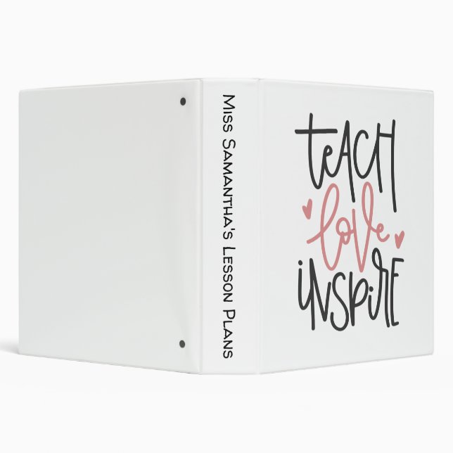 Teach Love Inspire 3 Ring Binder (Background)