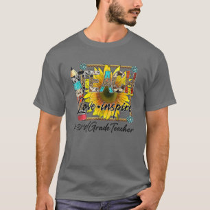 Teach Love Inspire Back To School 3Rd Grade Teache T-Shirt