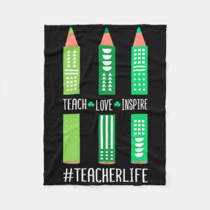 Teach Love Inspire - Daycare Provider Childcare Te Fleece Blanket