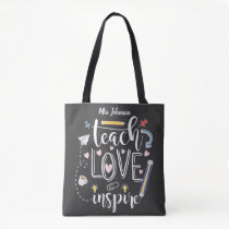 teach love inspire favorite teacher fashion tote bag teach love inspire favorite teacher fashion tote bag