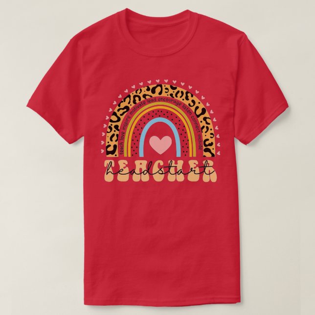 Teach Love Inspire Headstart Teacher Back To Schoo T-Shirt (Design Front)