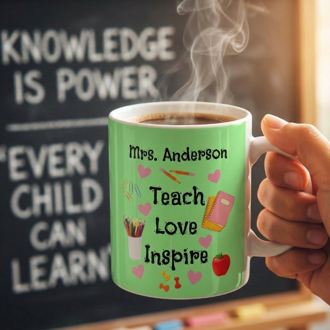 Teach Love Inspire - Personalized Teacher Coffee Mug (Creator Uploaded)