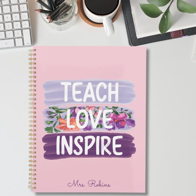 Teach, Love Inspire, Personalized Teacher Planner (Creator Uploaded)