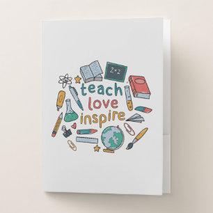 Teach Love Inspire Pocket Folder
