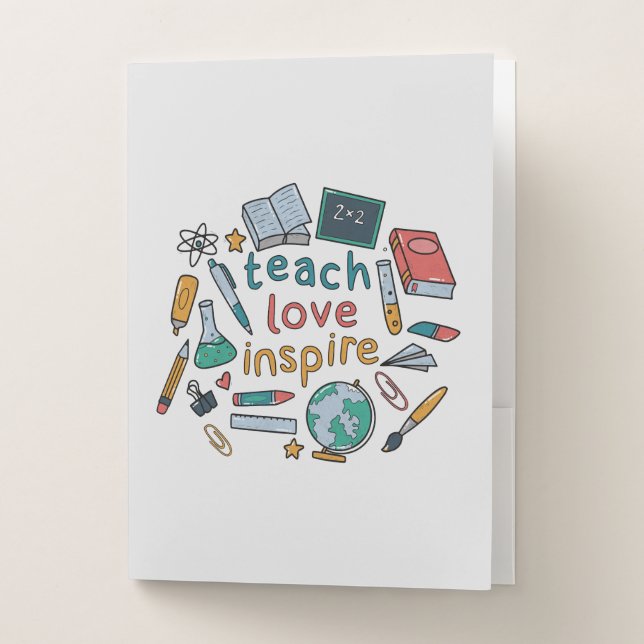 Teach Love Inspire Pocket Folder (Front)