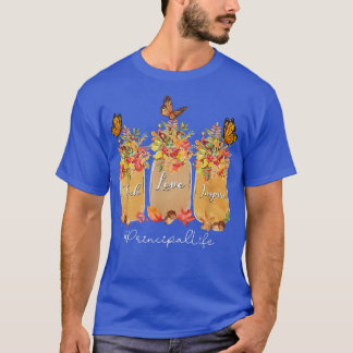 Teach Love Inspire Principal Life Fall Autumn Tree T-Shirt