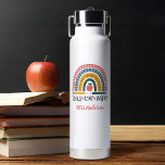 Teach Love Inspire Rainbow Teacher Appreciation Water Bottle<br><div class="desc">A fun teacher water bottle with a rainbow and the words,  teach,  love,  inspire. Personalize it with your teachers name for a nice teacher appreciation gift. Same design on front and back. Designed for you by Blackberry Boulevard.</div>