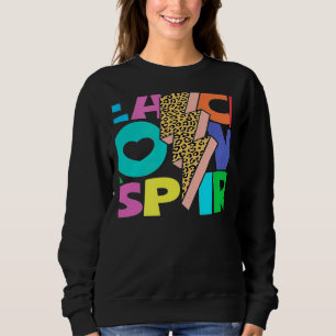 Teach Love Inspire SPED Leopard Print Groovy Teach Sweatshirt