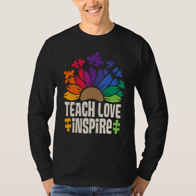 Teach Love Inspire SPED Teacher Speducator Special T-Shirt (Front)