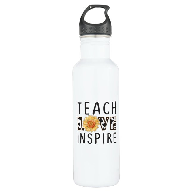 Teach Love Inspire Stainless Steel Water Bottle (Front)