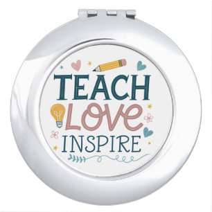 Teach Love Inspire – Teacher Appreciation Gift Compact Mirror