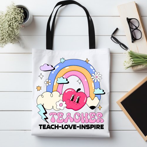 Teach Love Inspire Teacher Appreciation Stylish Tote Bag