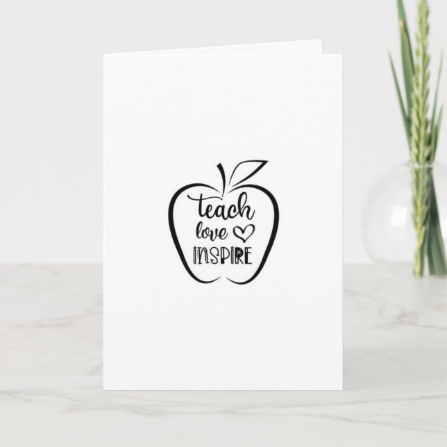 TEACH/LOVE/INSPIRE **TEACHER'S BIRTHDAY** CARD (Front)