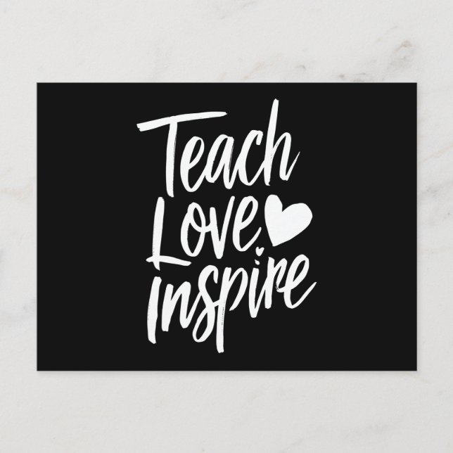 Teach Love Inspire Teacher's Day Gift Teacher Life Postcard (Front)